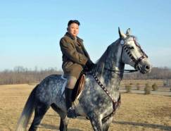 Kim Jong-un on a horse during the nations annual Western Day festivities.