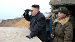 Kim Jong-un looks out at some birds that he thought were pretty.